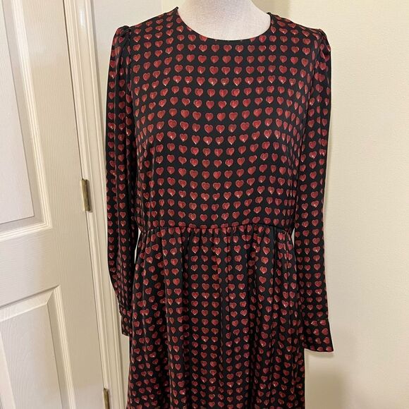 Zara Hearts Jumpsuit Dress Size L Great Condition - Picture 1 of 6
